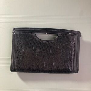 Whiting & Davis Black Mesh Clutch